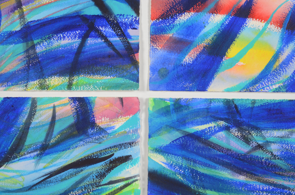 Carol J. Mathews Set of Abstract Watercolors