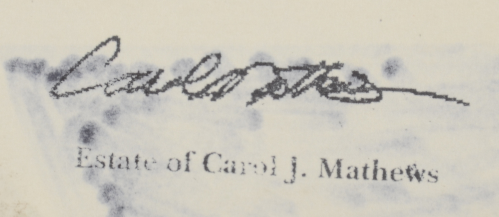 Carol J. Mathews Black and White Abstract Drawing