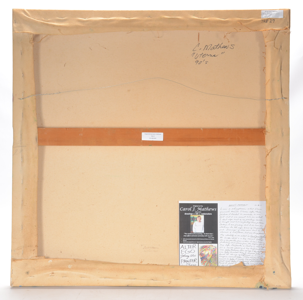 Carol J. Mathews Original Oil Painting on Canvas "Uterus"