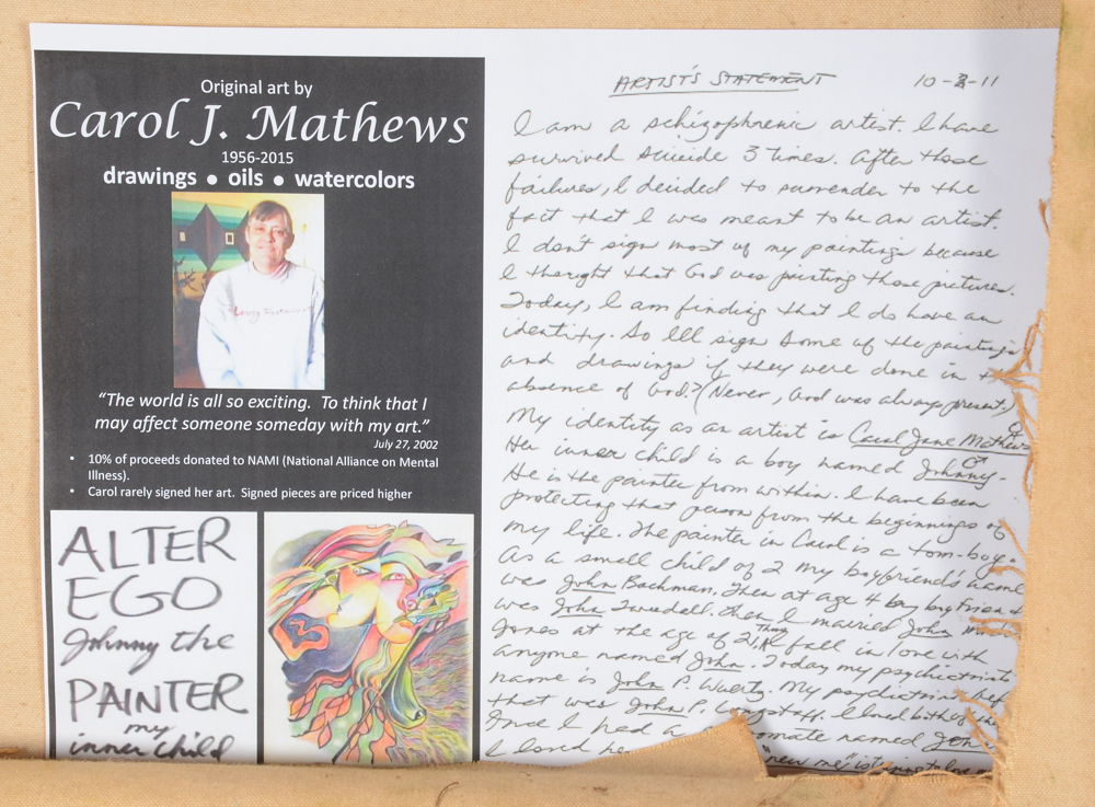 Carol J. Mathews Original Oil Painting on Canvas "Uterus"