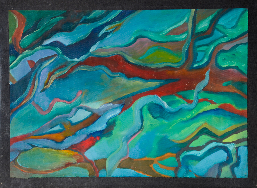 Carol J. Mathews Orignal Abstract Oil Painting on Paper