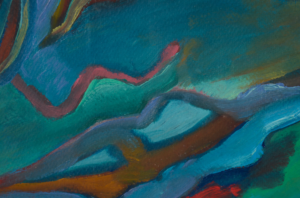 Carol J. Mathews Orignal Abstract Oil Painting on Paper