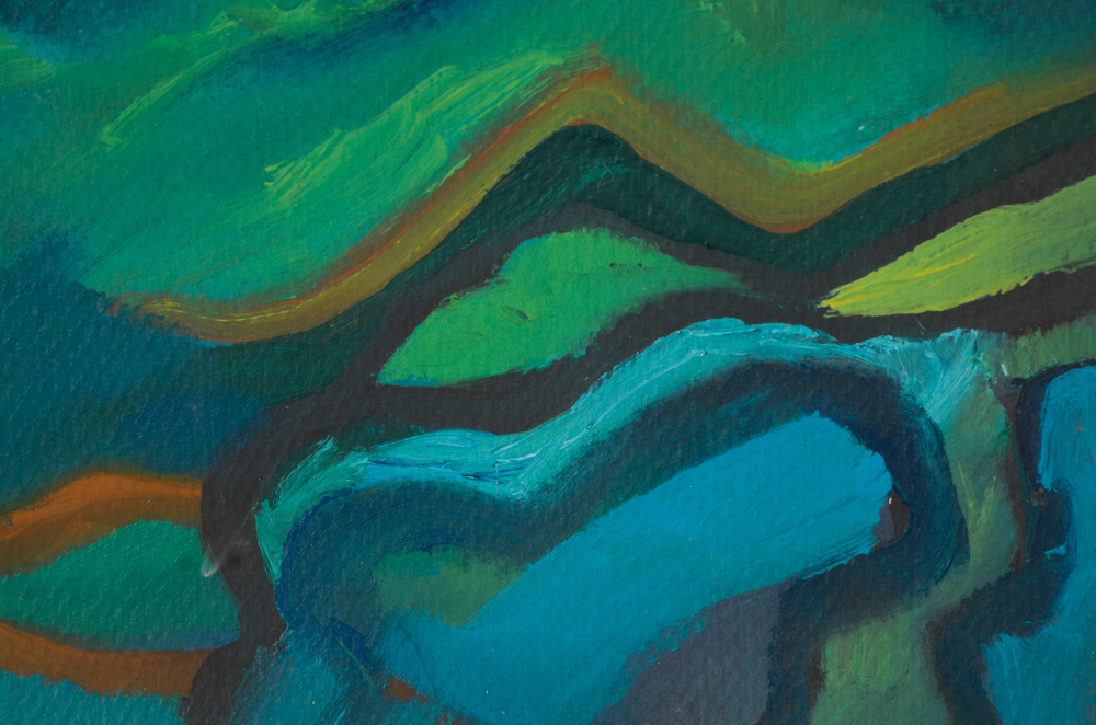 Carol J. Mathews Orignal Abstract Oil Painting on Paper