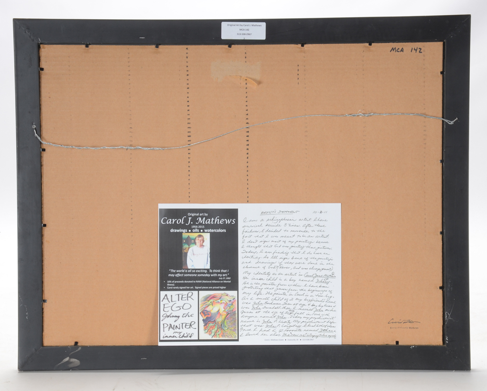 Carol J. Mathews Orignal Abstract Oil Painting on Paper