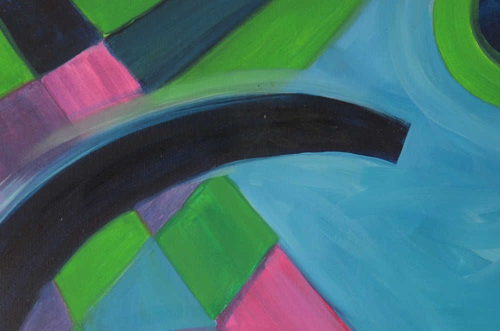 Carol J. Mathews Original Abstract Oil Painting on Canvas of the Number "6"