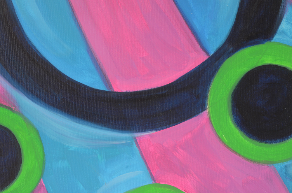 Carol J. Mathews Original Abstract Oil Painting on Canvas of the Number "6"