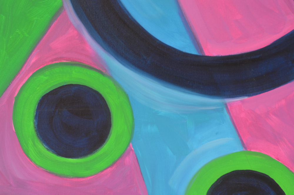 Carol J. Mathews Original Abstract Oil Painting on Canvas of the Number "6"