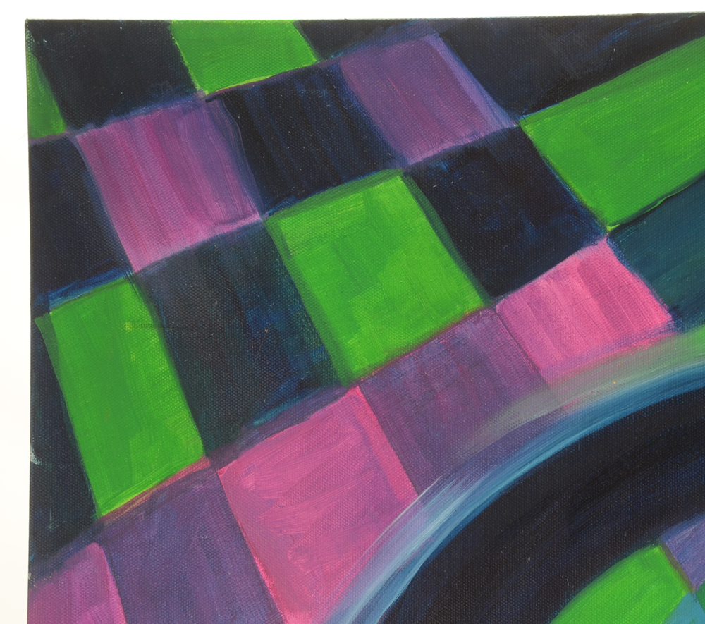 Carol J. Mathews Original Abstract Oil Painting on Canvas of the Number "6"