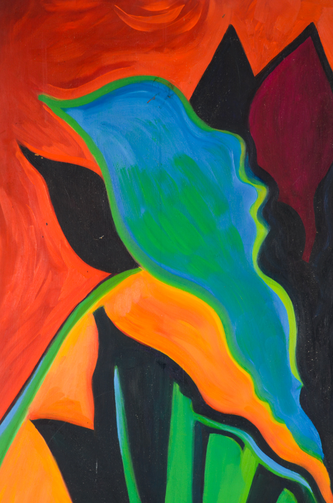 Carol J. Mathews Original Abstract Oil Painting on Pressed Board