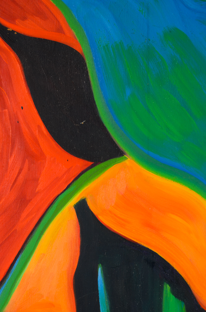 Carol J. Mathews Original Abstract Oil Painting on Pressed Board