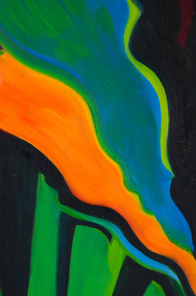 Carol J. Mathews Original Abstract Oil Painting on Pressed Board