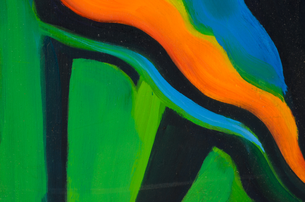 Carol J. Mathews Original Abstract Oil Painting on Pressed Board