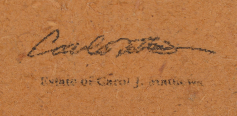 Carol J. Mathews Original Abstract Oil Painting on Pressed Board