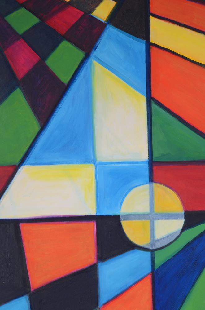 Carol J. Mathews Original Oil Painting on Canvas of the Number "4"