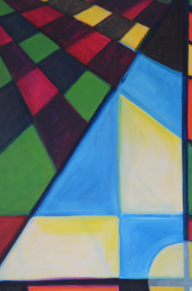 Carol J. Mathews Original Oil Painting on Canvas of the Number "4"