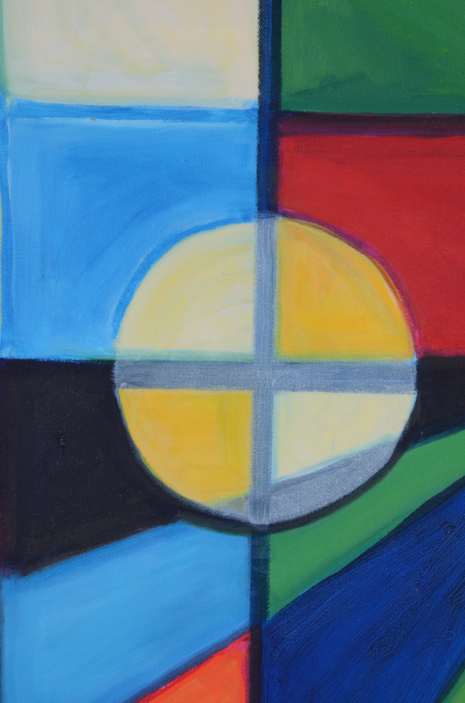 Carol J. Mathews Original Oil Painting on Canvas of the Number "4"