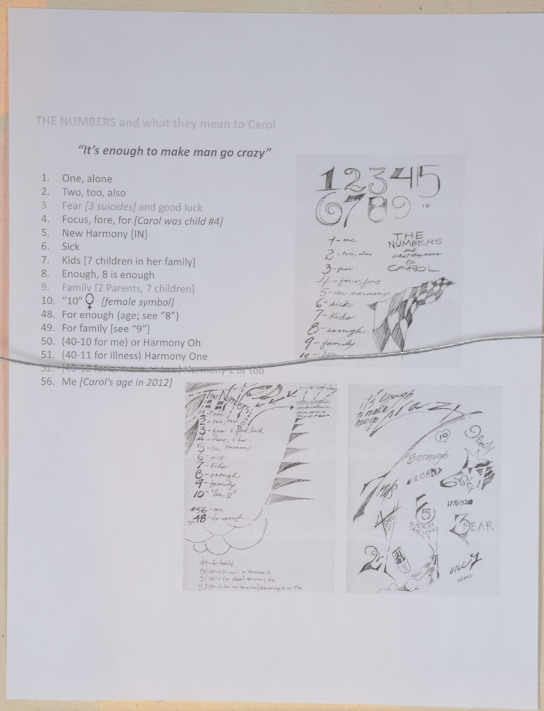 Carol J. Mathews Original Oil Painting on Canvas of the Number "4"