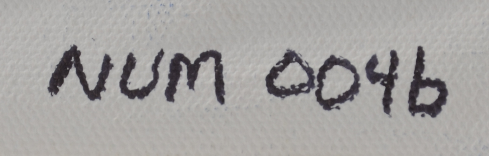 Carol J. Mathews Original Oil Painting on Canvas of the Number "4"