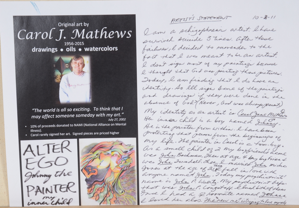 Carol J. Mathews Original Oil Painting on Canvas of the Number "4"