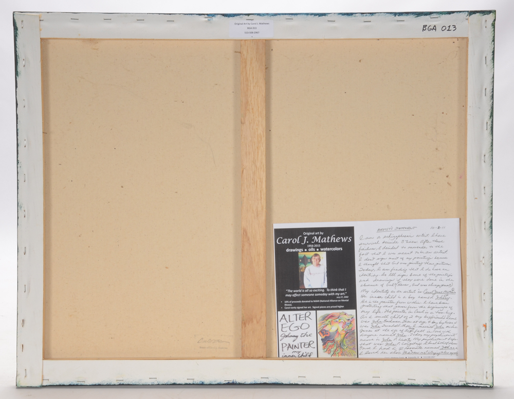 Carol J. Mathews Original Abstract Oil Painting on Canvas