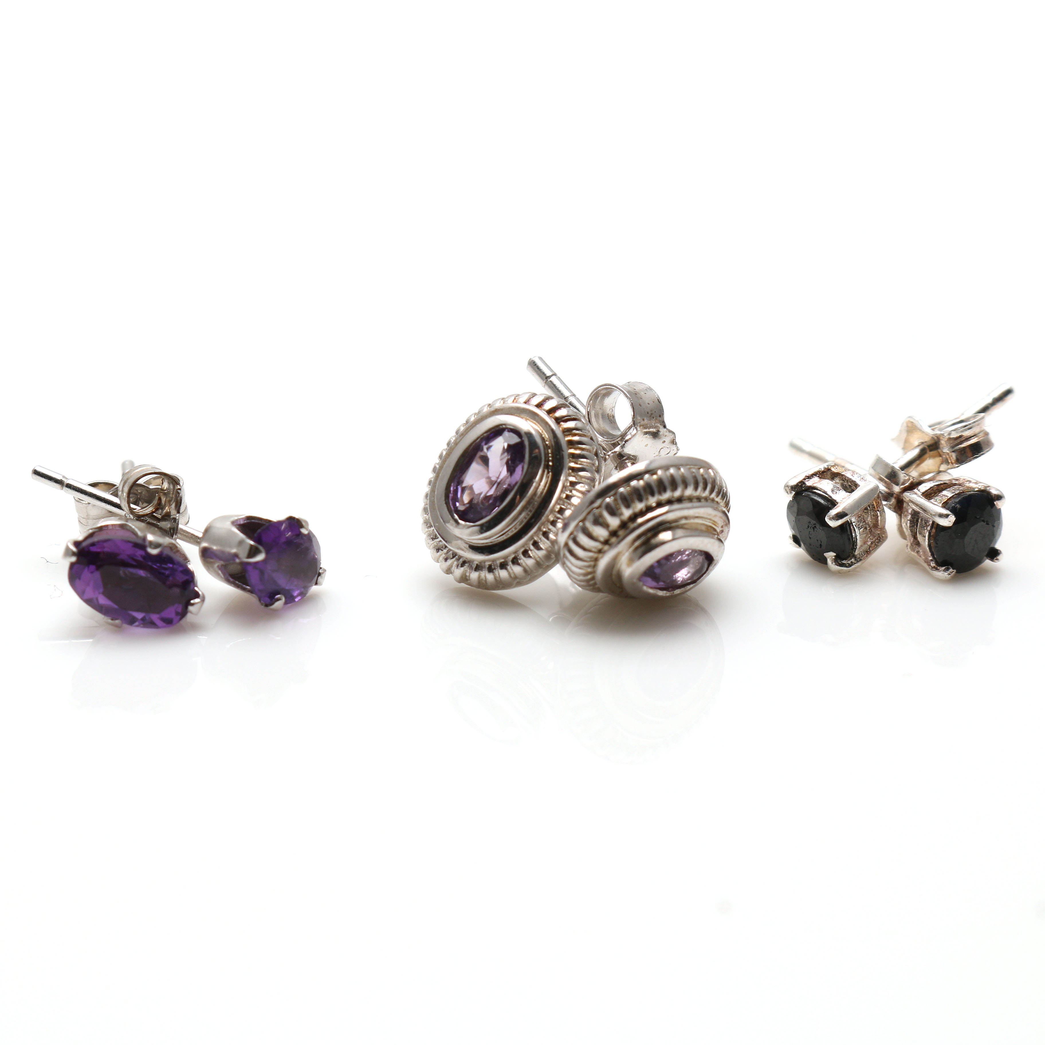 Sterling Silver Sapphire, Amethyst, and Blue Topaz Jewelry