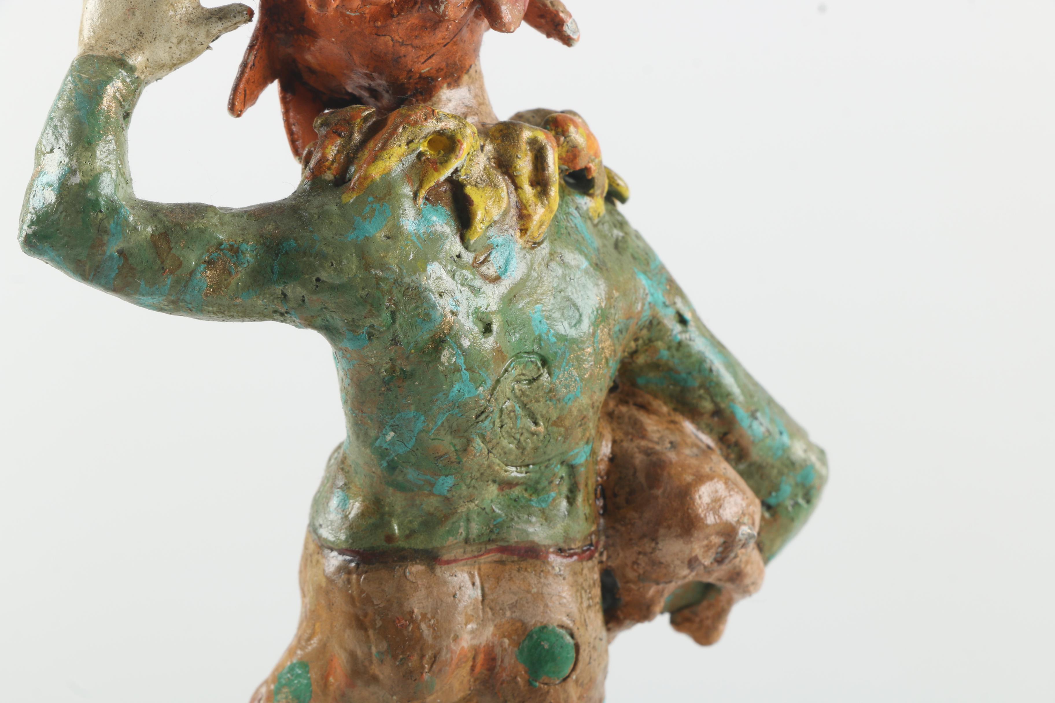 Marvin Levitt Ceramic Jester Figure on Multi-Tiered Base