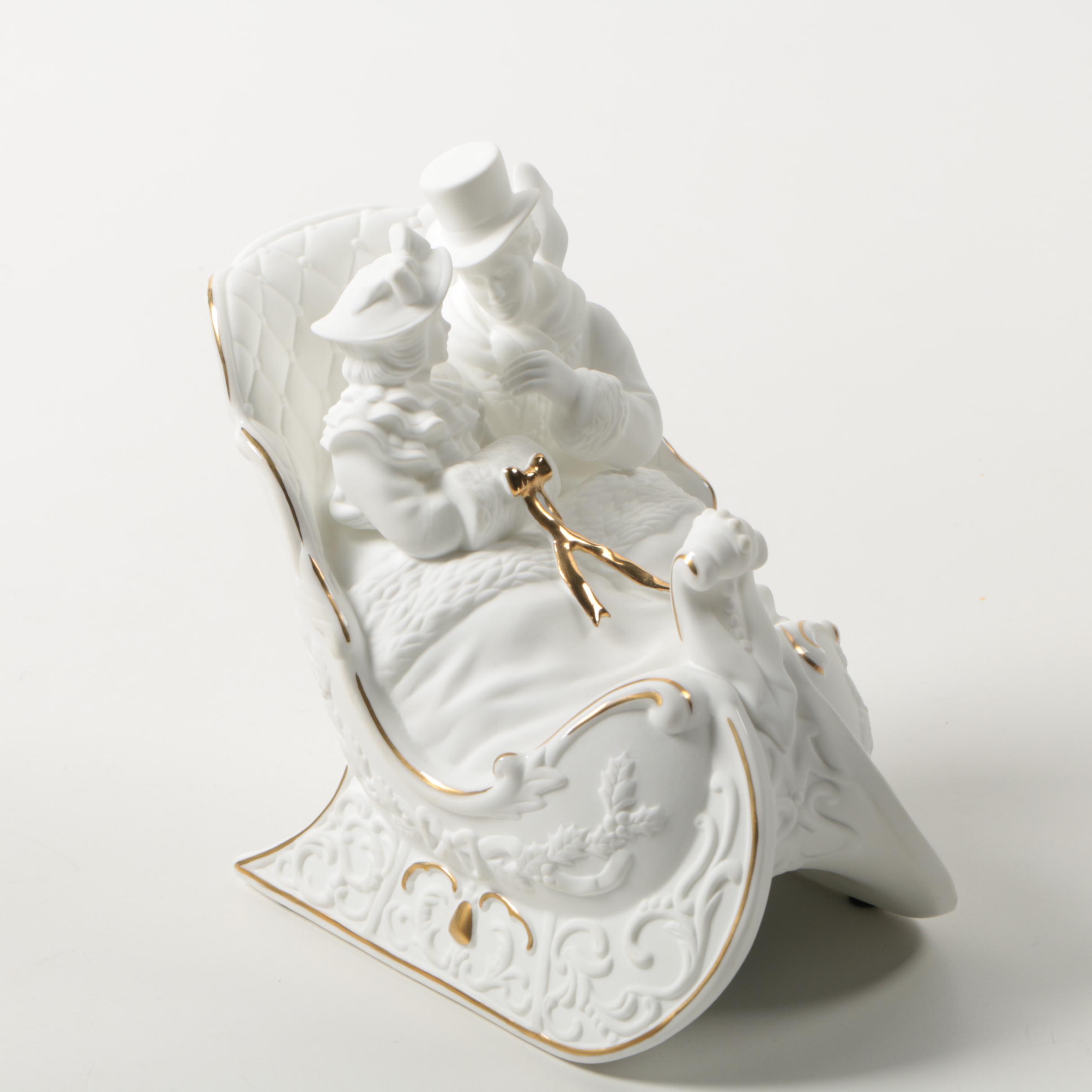 The Lenox White Christmas Music box