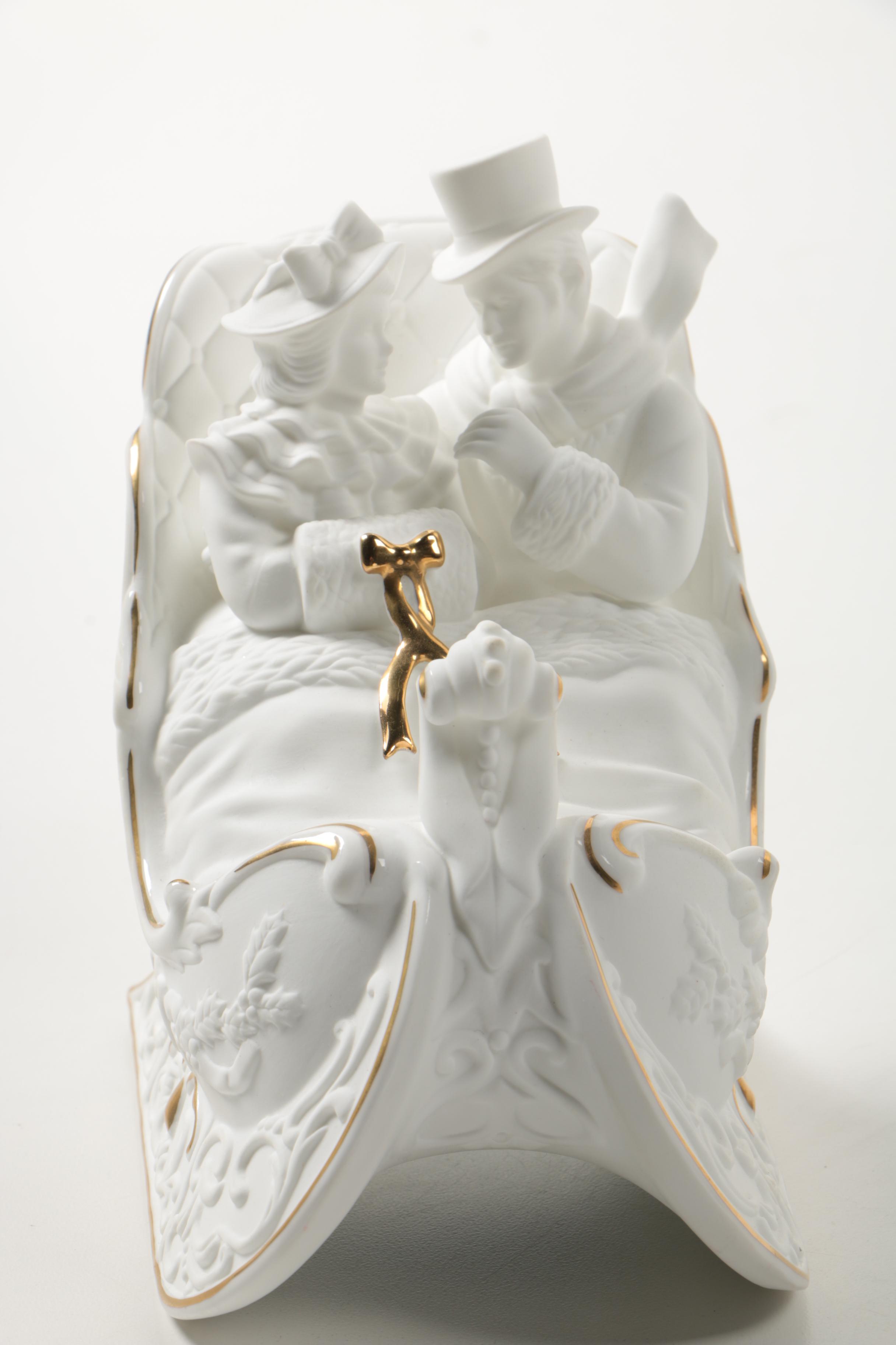 The Lenox White Christmas Music box