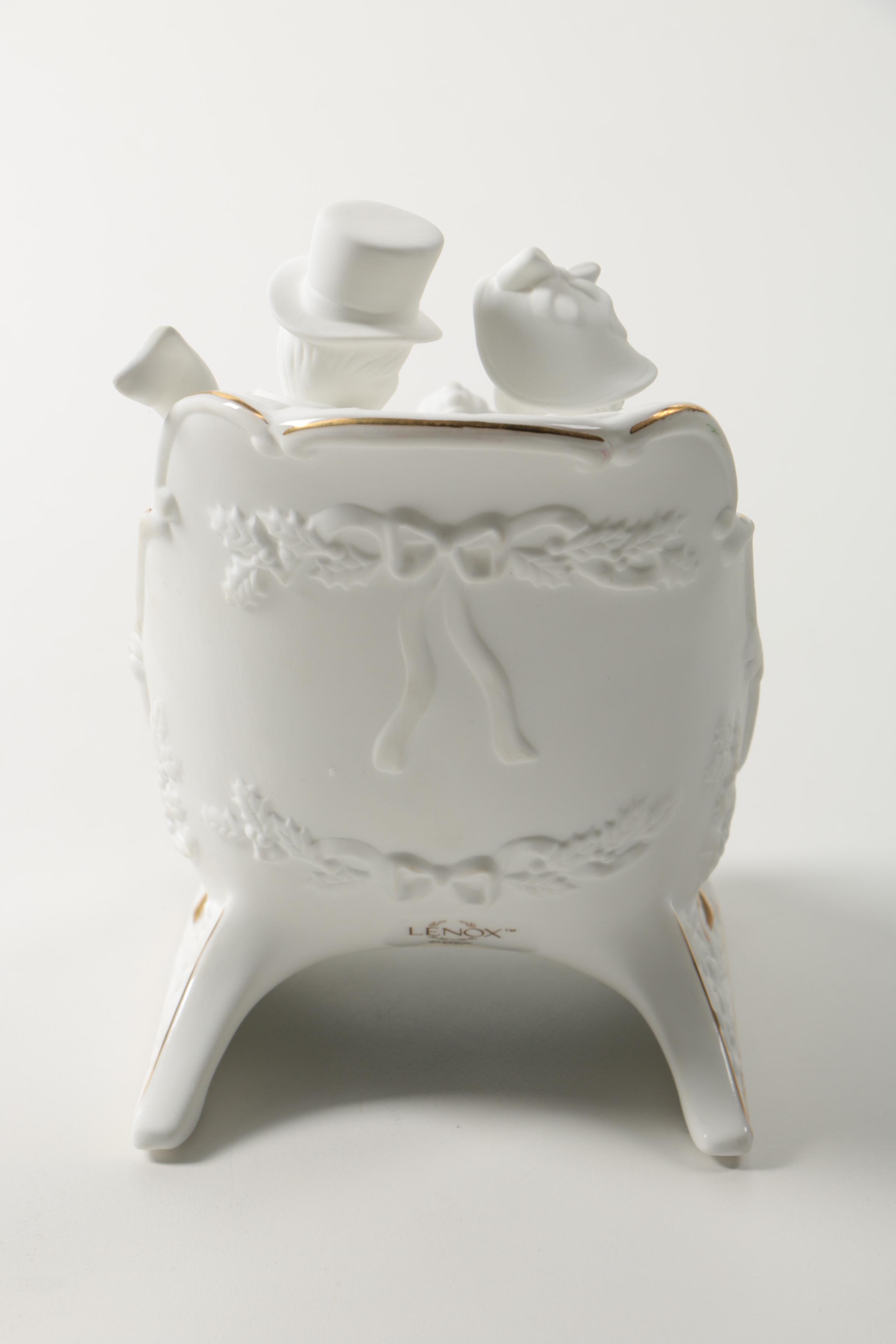 The Lenox White Christmas Music box