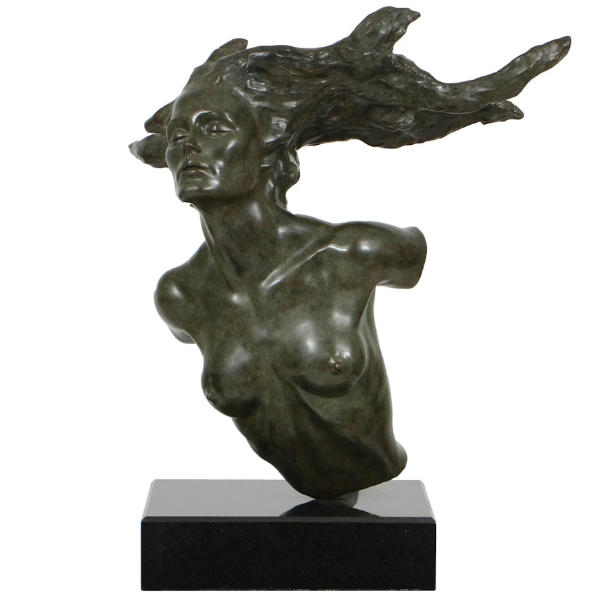 Frederick Hart Bronze Sculpture "Chanson Bust"
