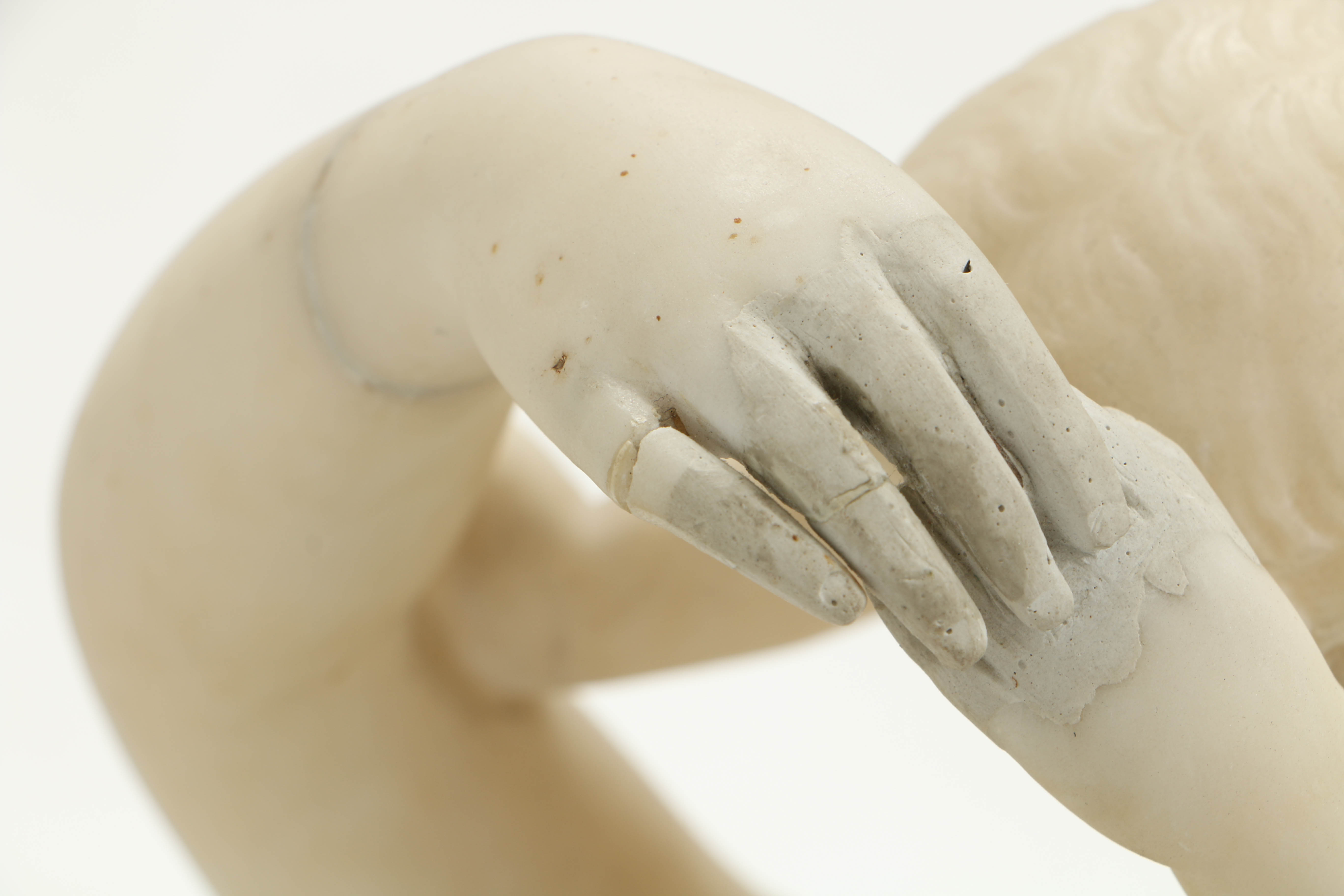 Italian White Marble Neoclassical Sculpture of Cupid and Psyche