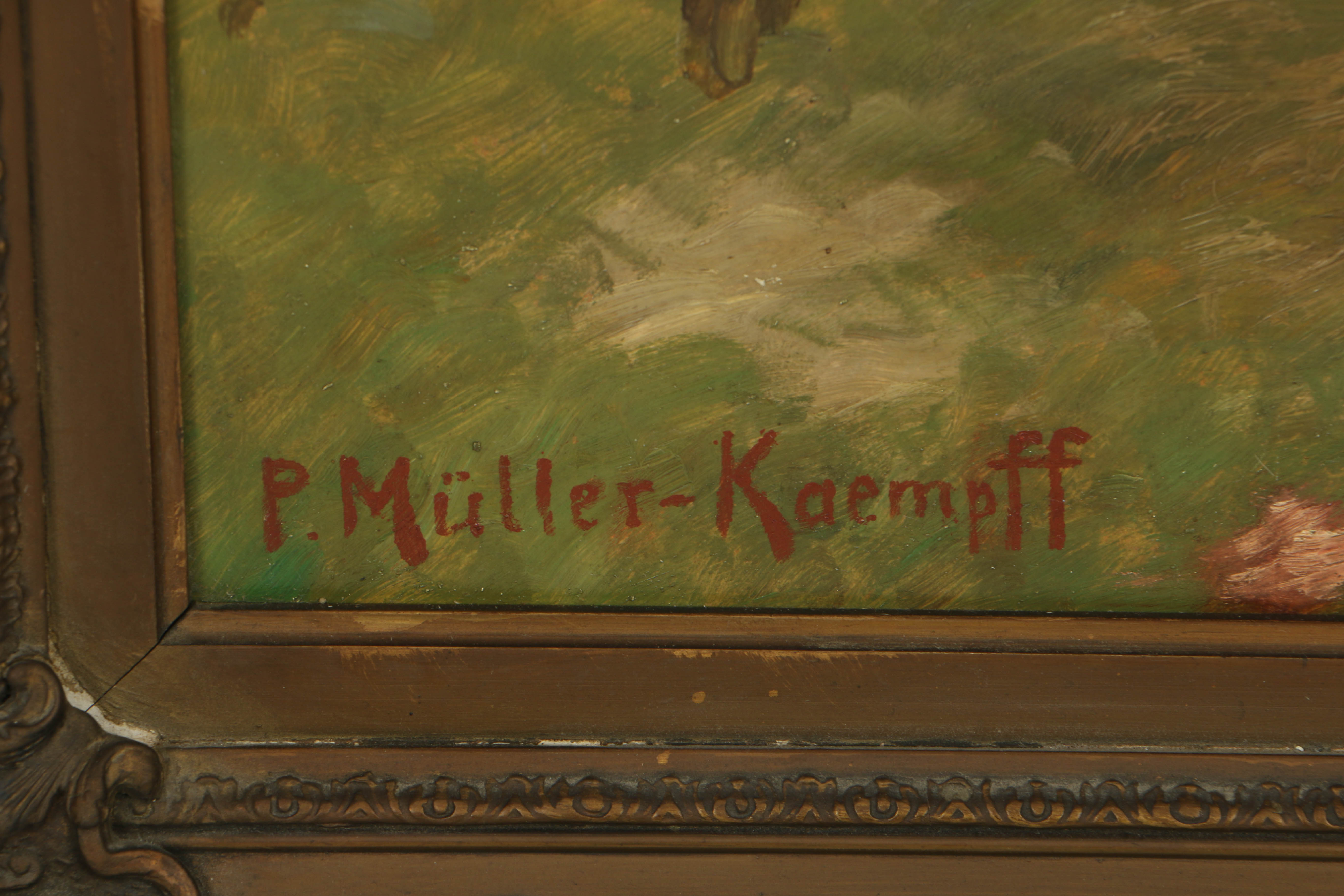 Paul Müller-Kaempff Oil Painting on Board Impressionistic Landscape