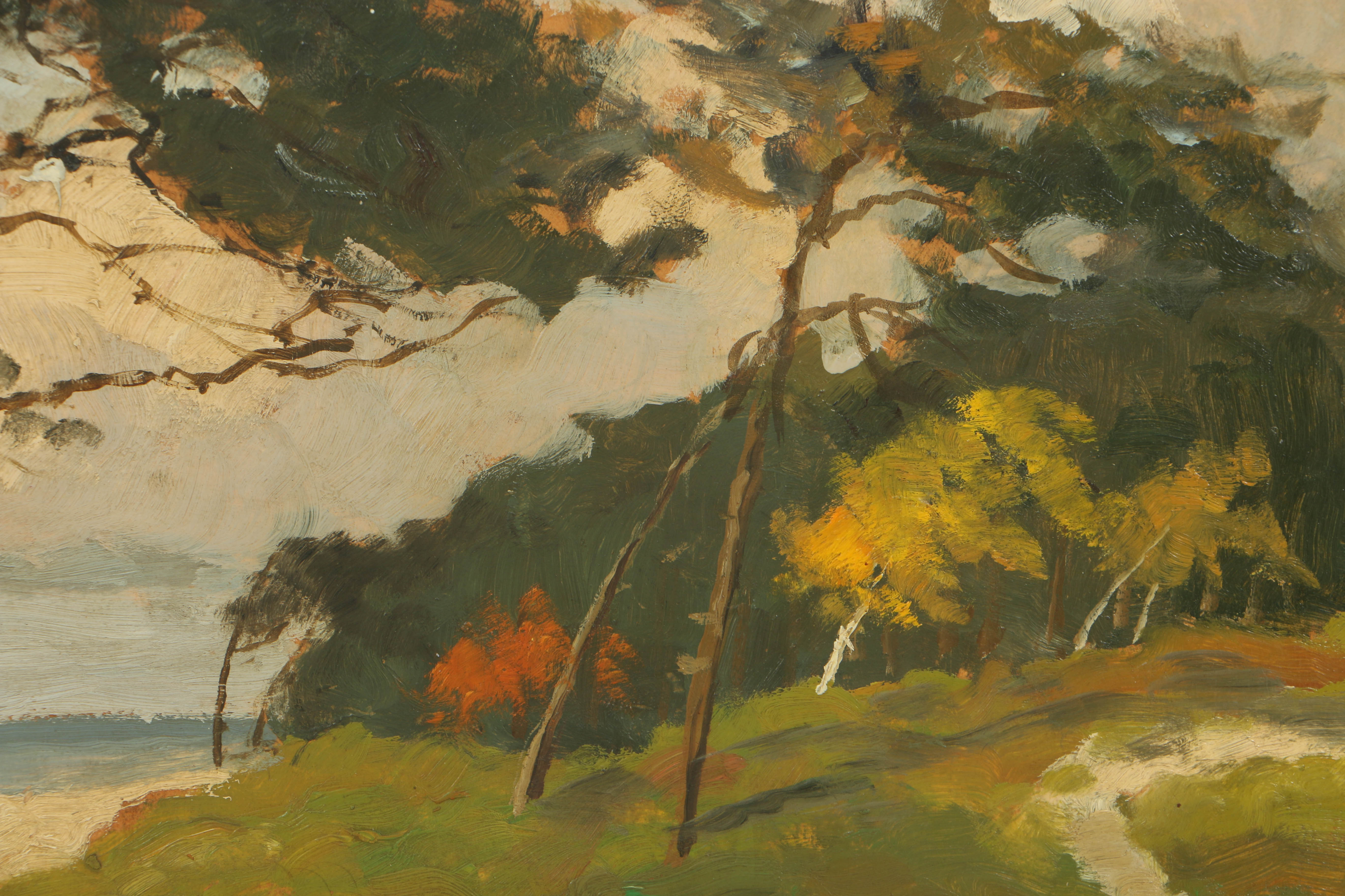 Paul Müller-Kaempff Oil Painting on Board Impressionistic Landscape