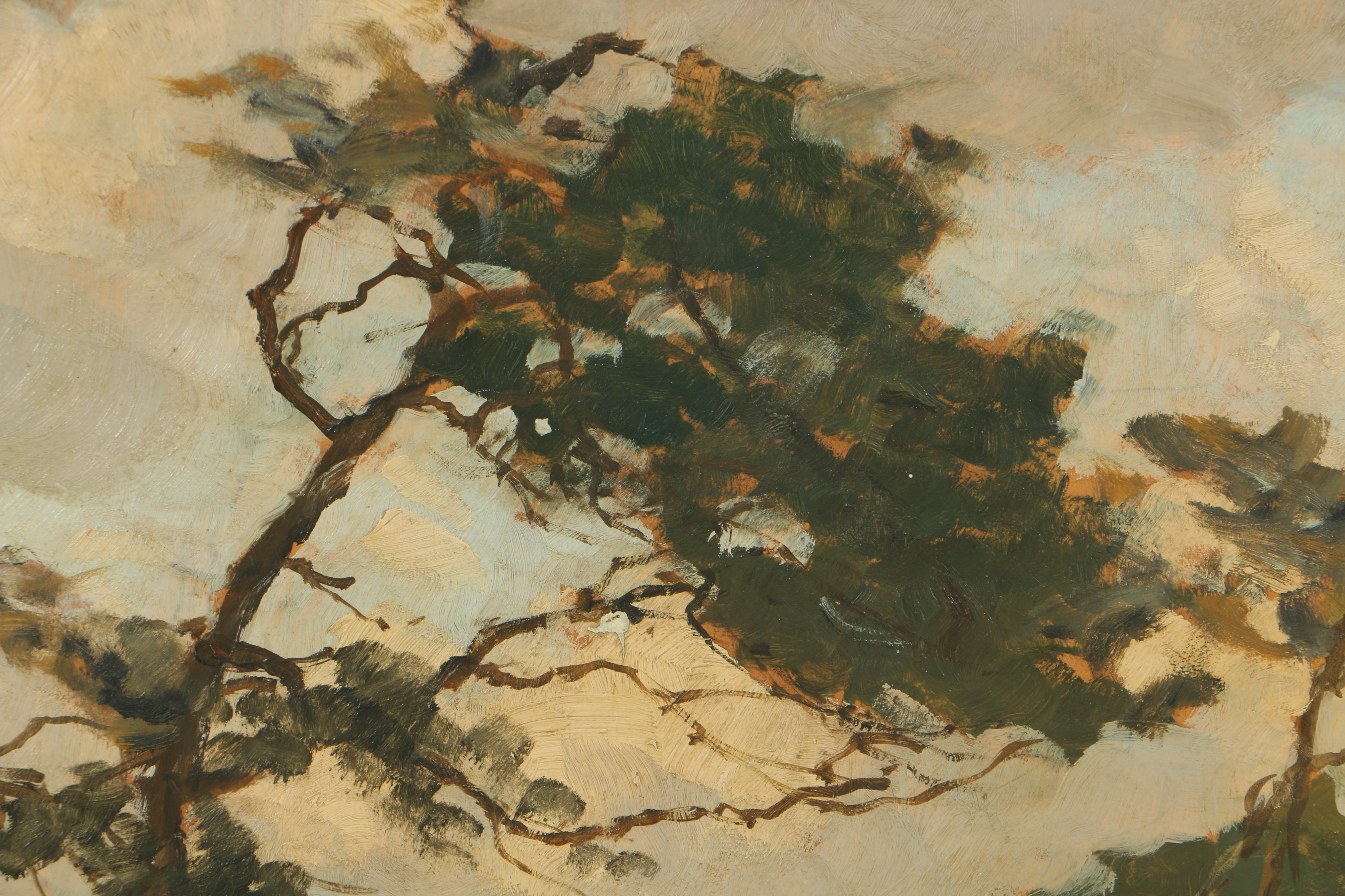 Paul Müller-Kaempff Oil Painting on Board Impressionistic Landscape