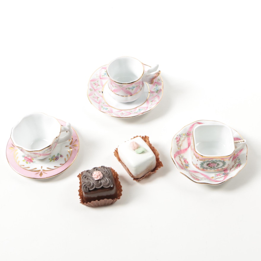 Miniature Teacups and Saucers