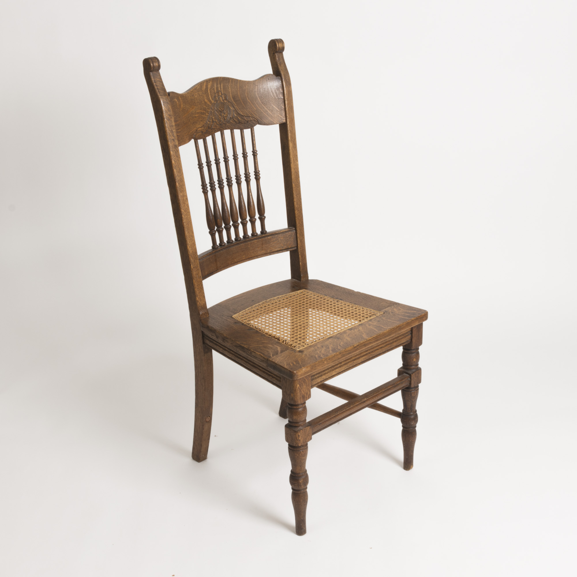 Quarter Sawn Oak Cane Chair