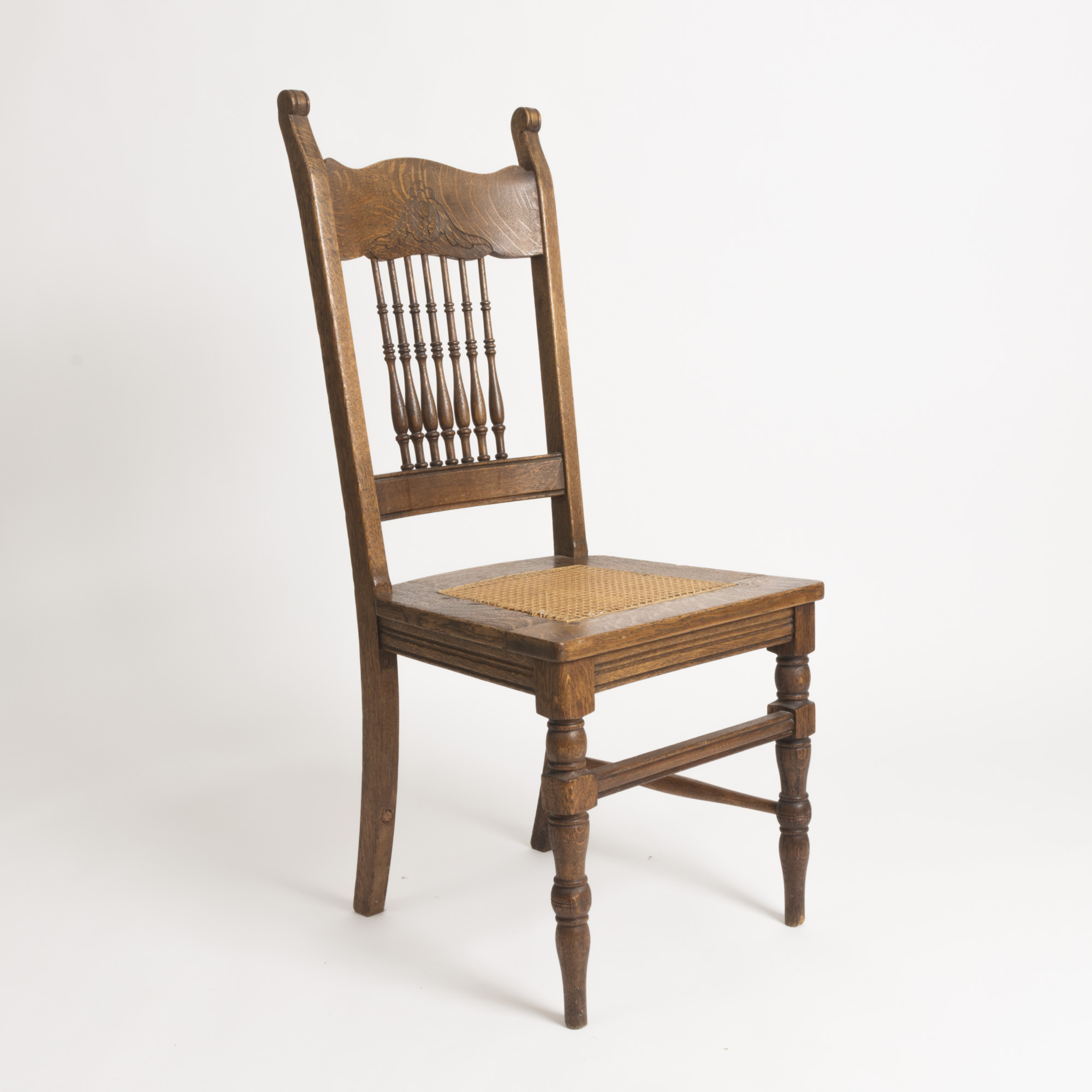 Quarter Sawn Oak Cane Chair