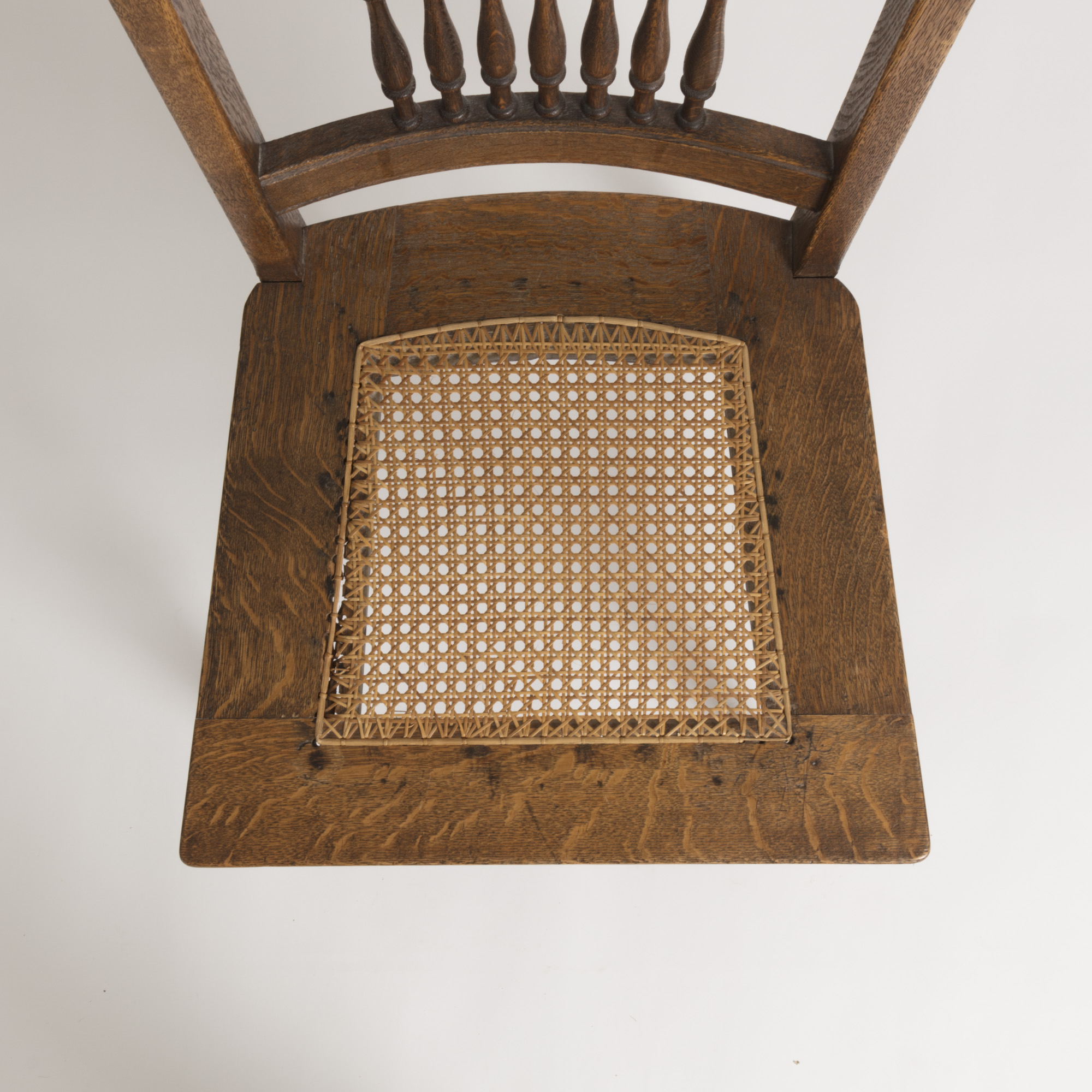 Quarter Sawn Oak Cane Chair