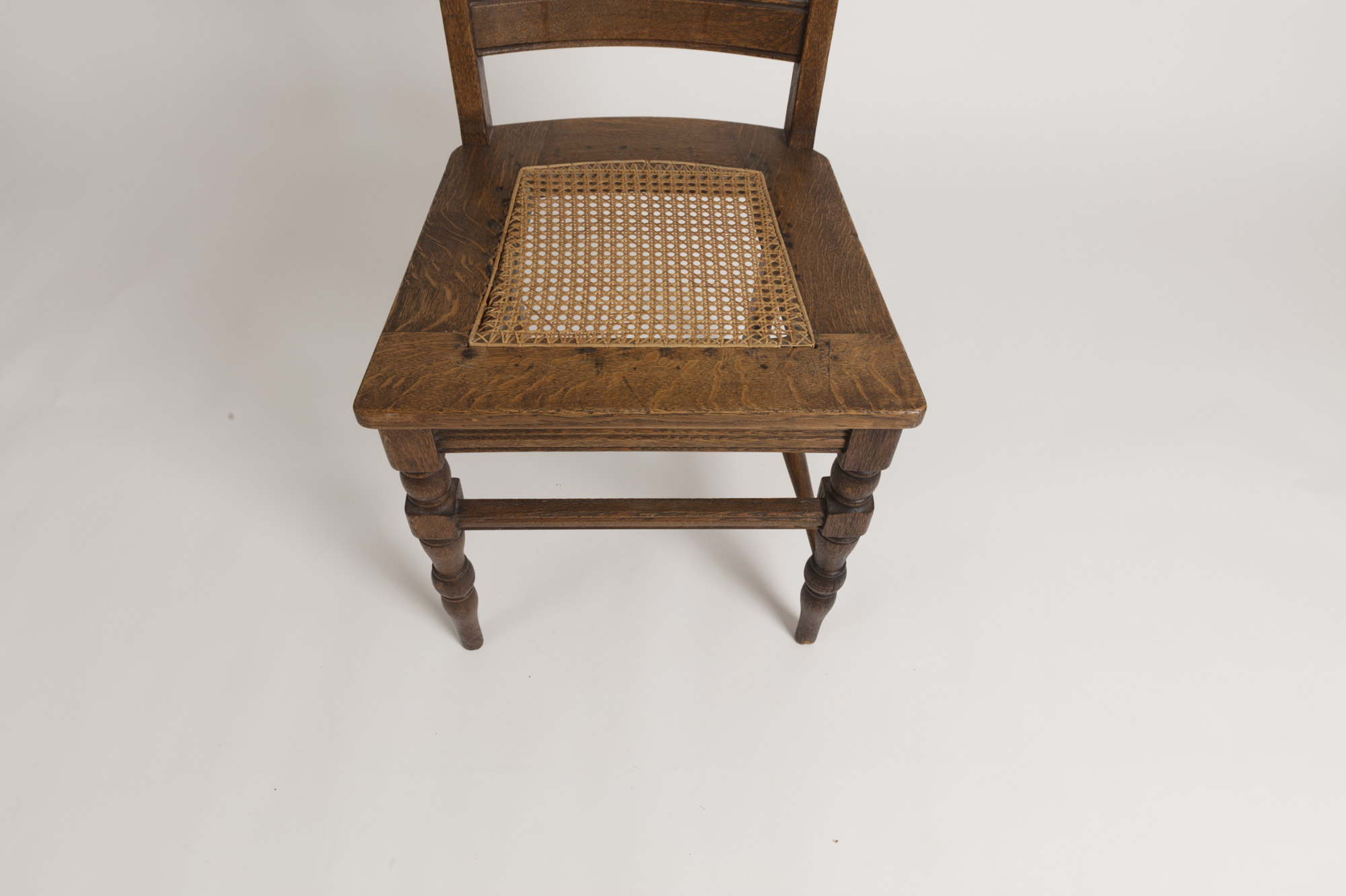 Quarter Sawn Oak Cane Chair