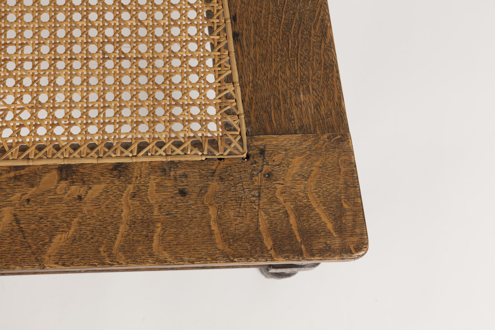 Quarter Sawn Oak Cane Chair