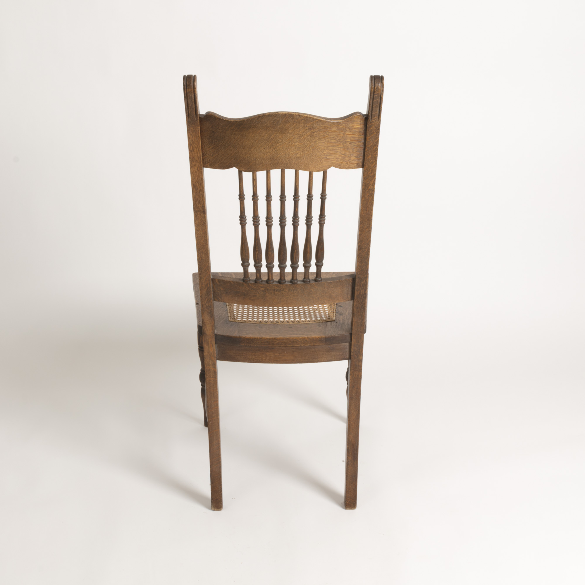 Quarter Sawn Oak Cane Chair