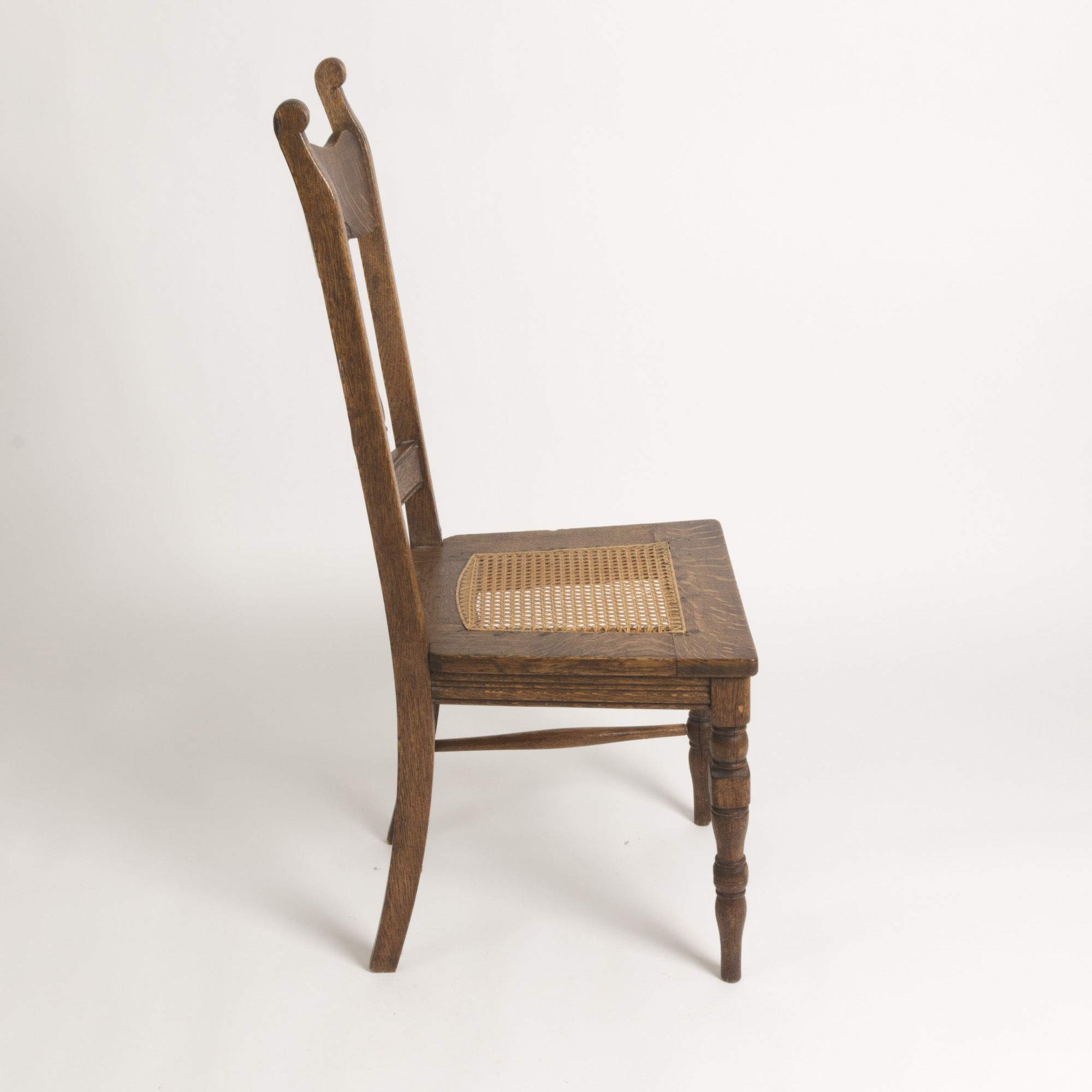 Quarter Sawn Oak Cane Chair