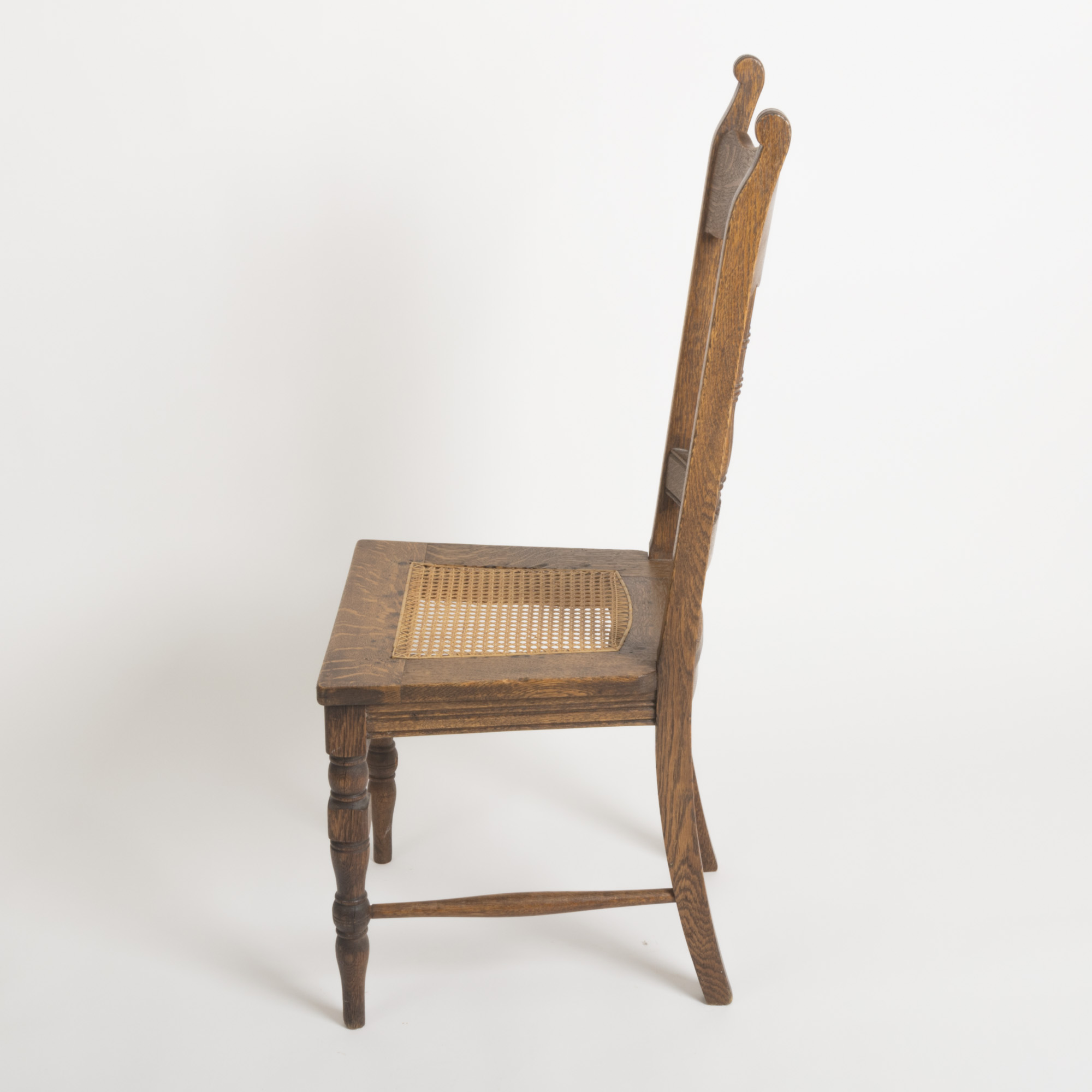 Quarter Sawn Oak Cane Chair