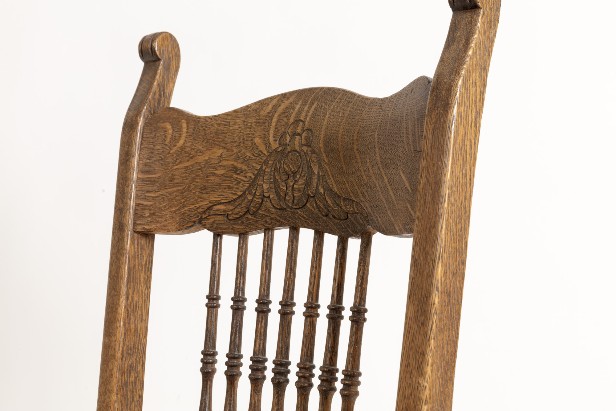 Quarter Sawn Oak Cane Chair