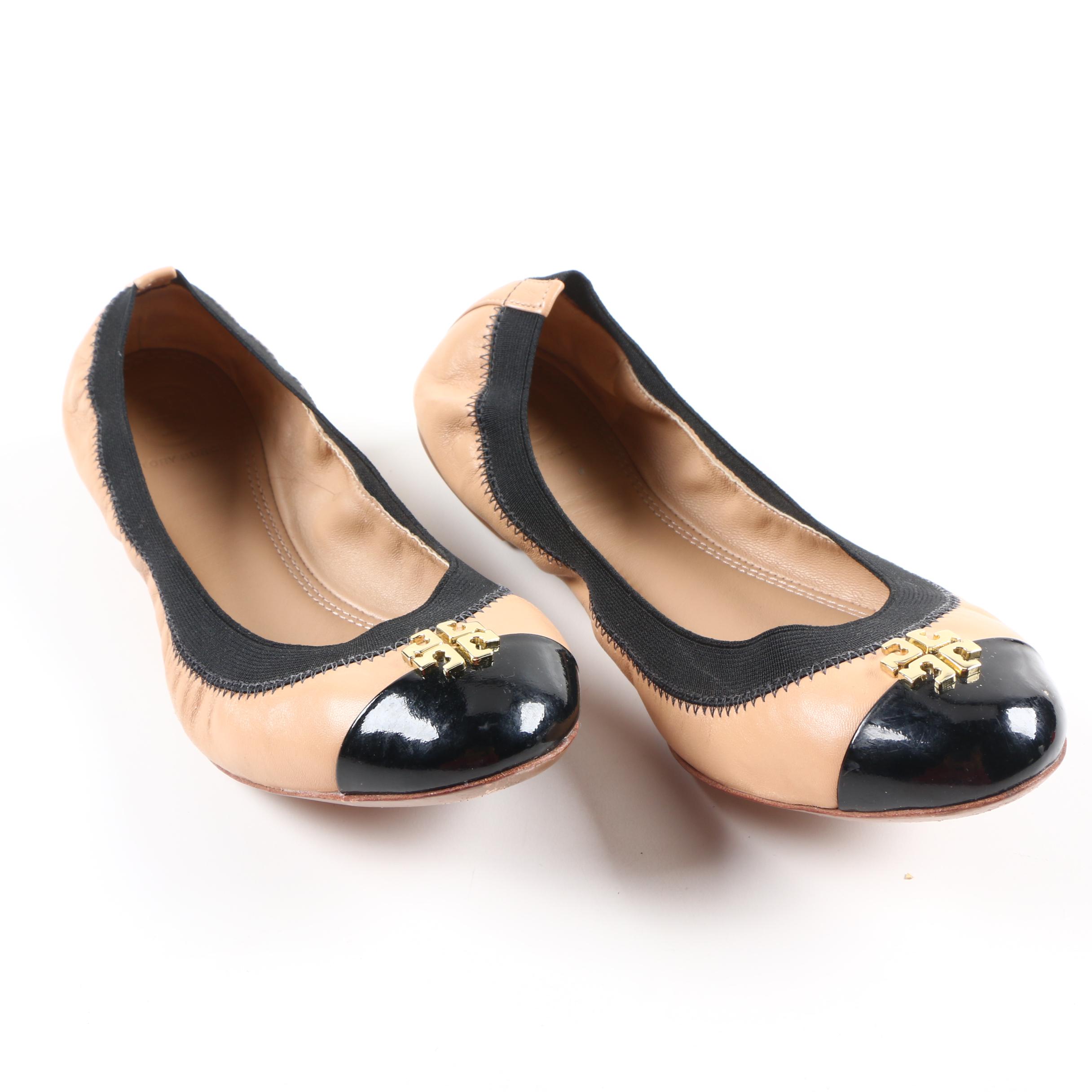 Tory Burch Jolie Leather Ballet Flats