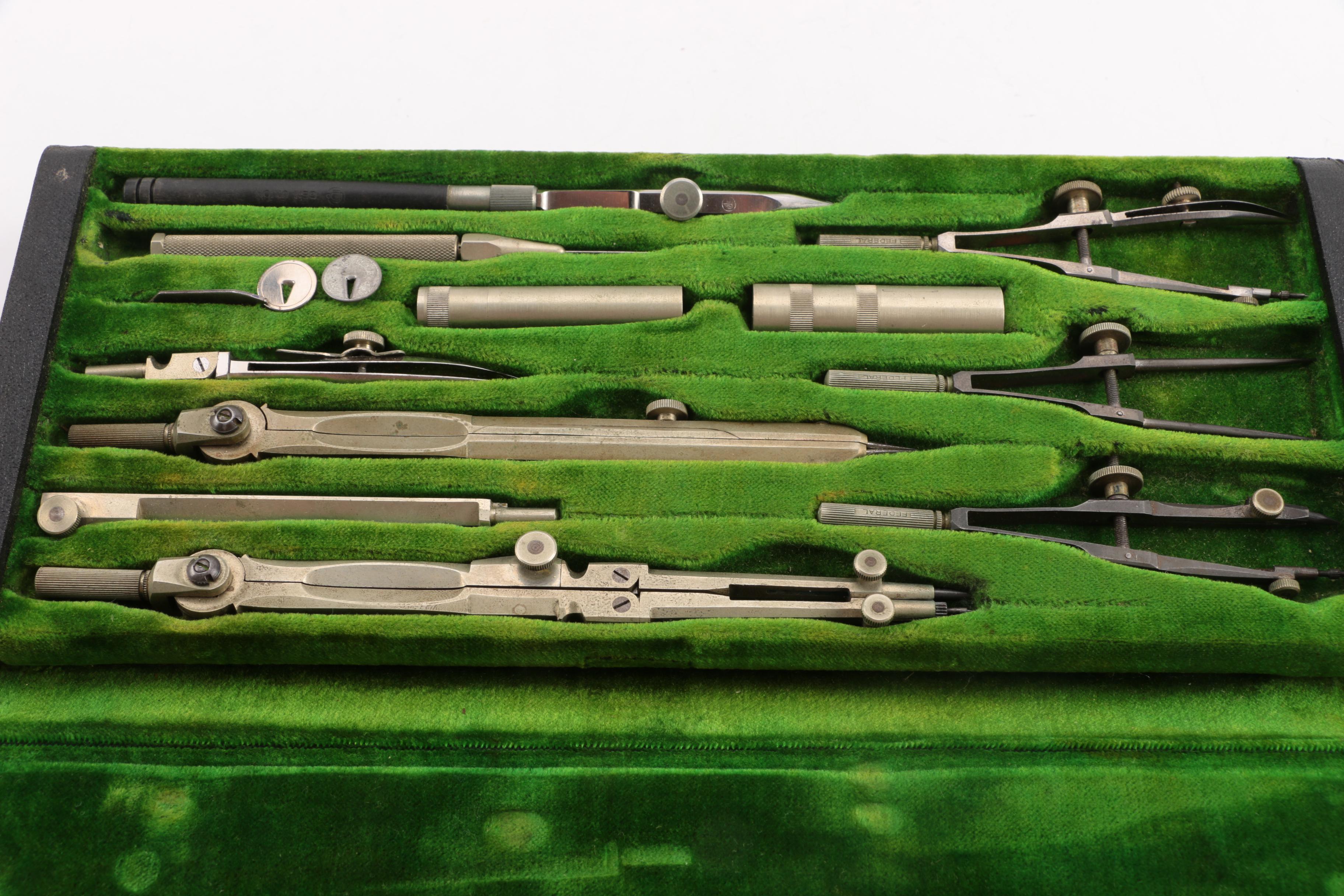 Vintage Eugene Dietzgen Company Drafting Tool Set