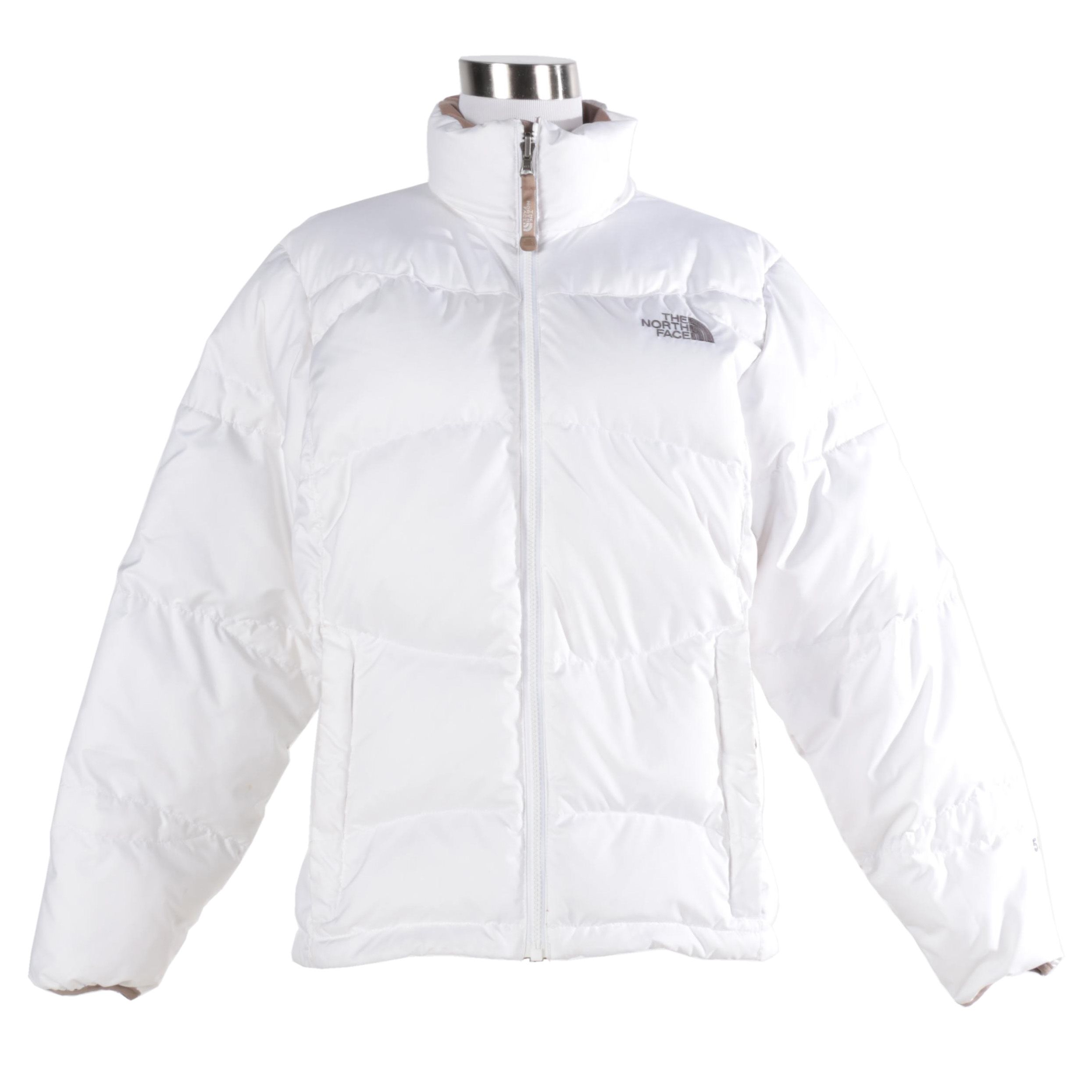 Women's The North Face 550 White Puffer Coat