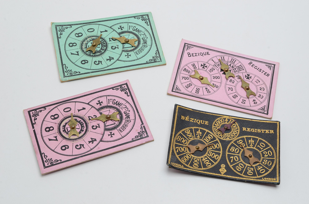 Antique Mahogany Games Compendium with F.H. Ayres Instruction Booklet