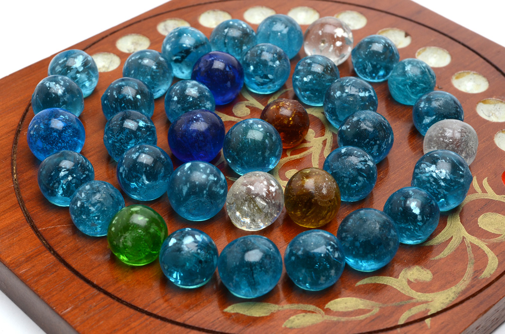 Antique Mahogany Games Compendium with F.H. Ayres Instruction Booklet