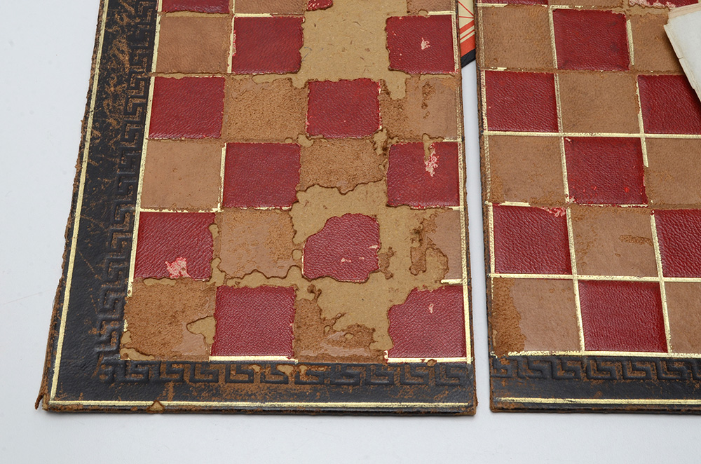 Antique Mahogany Games Compendium with F.H. Ayres Instruction Booklet